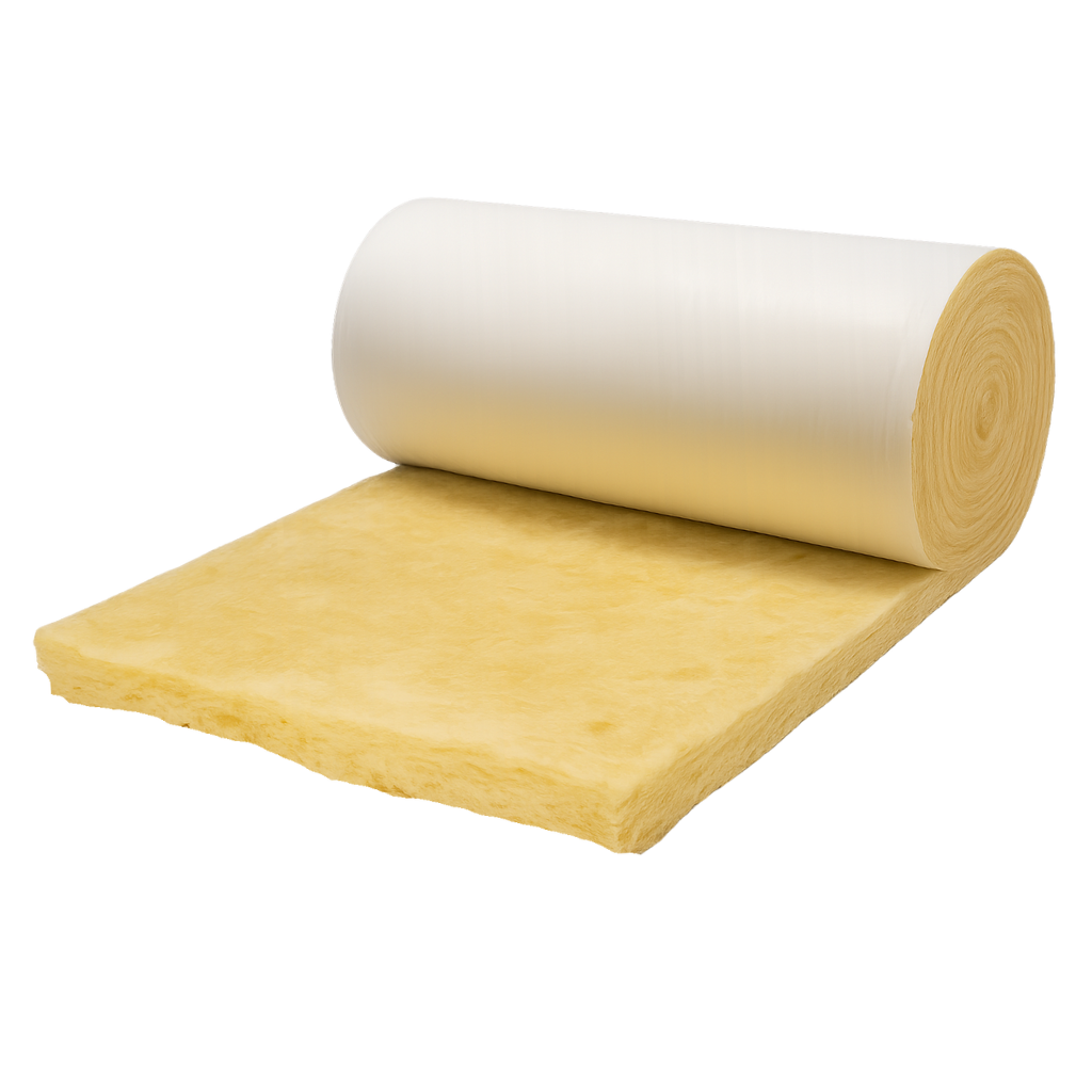 Rollo de aislamiento acústico Insulglass · fibra de vidrio glasswool 2.5 pulgadas · 0.61m × 15.24m para muros y tablaroca
