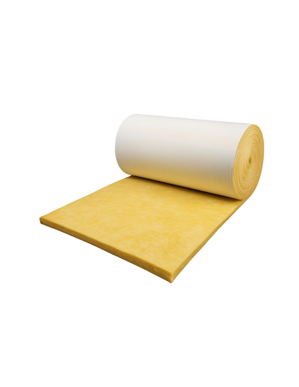 Rollo MBI Insulglass · manta aislante fibra de vidrio 3 pulgadas con barrera de vapor · 1.30m × 30.48m para techos industriales